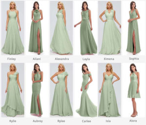 10 superbes robes de demoiselle d'honneur Dusty Sage dans tous les styles