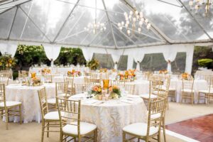 Stylish Tented Wedding with All the Fall Colors. For more fall wedding ideas, visit burghbrides.com!