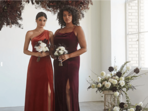 22 robes de demoiselle d'honneur en velours pour inspirer votre style de mariage d'automne ou d'hiver