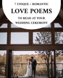 7 poèmes d'amour uniques et romantiques à lire lors de votre cérémonie de mariage