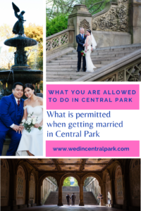 Ce qui est et n'est pas autorisé lors des mariages à Central Park