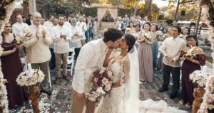 Bride Wearing A Wedding Dress Called Tuscany Lynette During Asian Wedding Ceremony