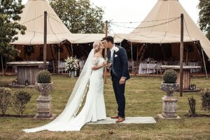 Vasilis and Maro's Dreamy Pink and Blue Waterfront Wedding in Greece