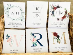 seed packets wedding favors