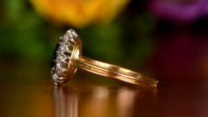 Yellow Gold Diamond Engagement Ring Artistic