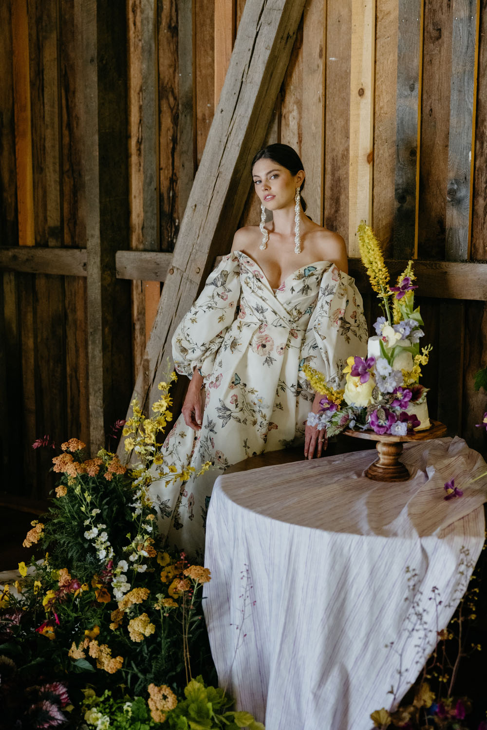 Robe de mariée fleurie