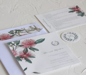 Idées pour les suites de papeterie de mariage inspirées de la Nouvelle-Zélande