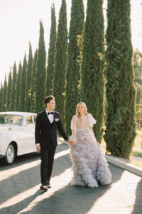 Butterfly Wedding Inspiration Ruffled Lavender Wedding Dress