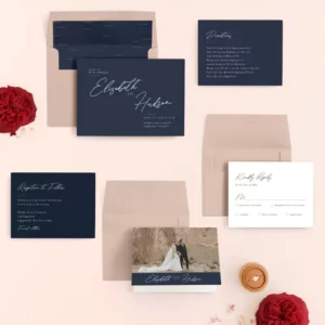 Invitations de mariage simples qui sont modernes + minimalistes