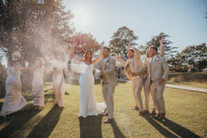 Confetti Throw Bride Groom Beaconside House Wedding Amy Chapple Photography