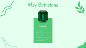 Birthstones Infographic for Month of May Emeralds