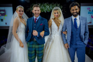 Models on the catwalk at the Scottish Wedding Show