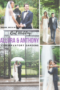 Le mariage d'Allura et d'Anthony dans les jardins du conservatoire