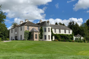 The exterior of Logie Country House in Aberdeenshire