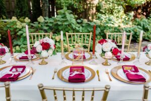 Burgundy & Pink DIY Wedding. For more backyard wedding ideas, visit burghbrides.com!