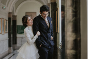 Mariage civil élégant, moderne et élégant à Londres
