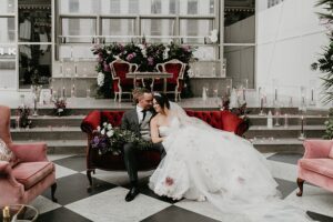 Eclectic Fairy Tale Wedding at the Wintergarden at PPG Place. For more modern wedding ideas, visit burghbrides.com!