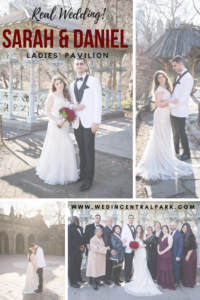 Mariage de mars de Sarah et Daniel dans le pavillon des dames