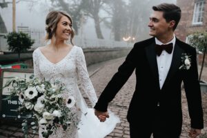 Top Table Banner Sign Backdrop Winter Wedding West Mill Matt Horan Photography