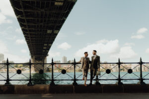 Mariage intime sur le pont du port de Sydney