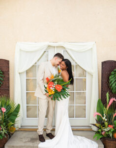 Mariage tropical en plein air à Los Angeles, Californie