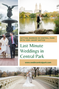 Mariages de dernière minute à Central Park
