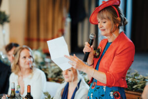 Mother giving a wedding speech