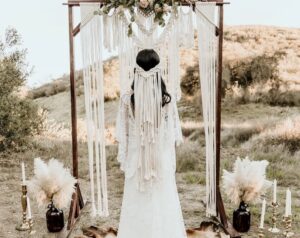 Mon voile de mariage, voile de mariage Boho en macramé