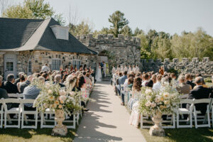 Moody Castle Wedding Michigan Mod Glam