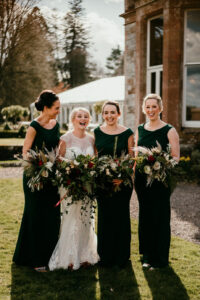 Niamh Dane wedding bride groom guests bouquet venue band