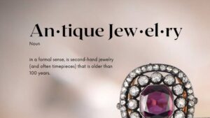 Antique Jewelry Definition Infographic