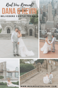 Renouvellement du vœu de mariage de Dana et Kevin sur la terrasse du château du Belvédère