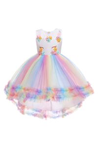 Robes de petite fille abordables inspirées de la licorne