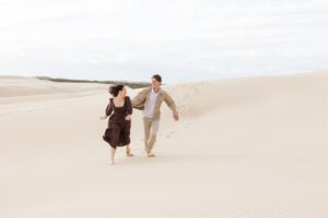 Sand Dune Engagement - Mariage à pois