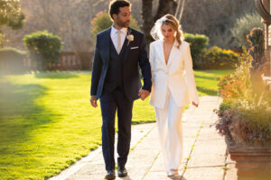Bride and Groom wearing Sumissura clothing