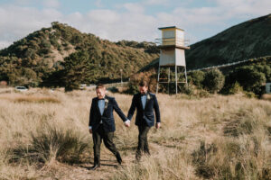 Superbe mariage dans un vignoble d'hiver en Nouvelle-Zélande