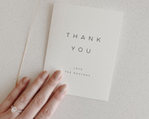 Texte de carte de remerciement de mariage simplifié