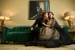 Un mariage gothique noir avec un thème 'Til Death'