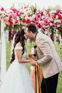 A-line tulle and lace wedding dress, Disney Wedding
